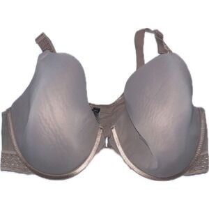 Paramour Mink Full Coverage Bra Memory Foam Cups Adjustable Straps Women's 40DDD